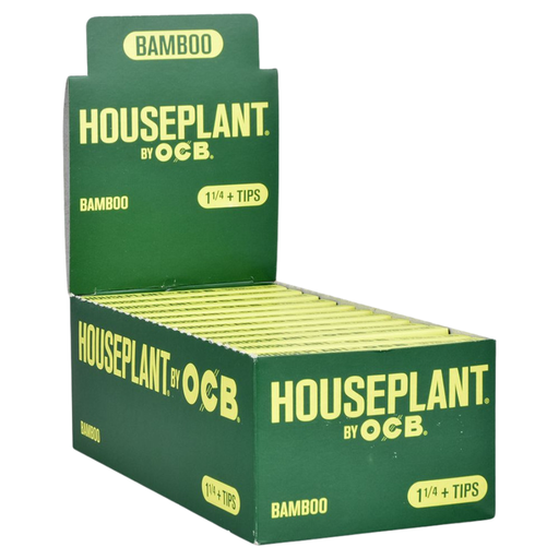 [HPBMB125FILT] OCB Houseplant Bamboo 1 1/4 Rolling Papers & Tips - 24ct
