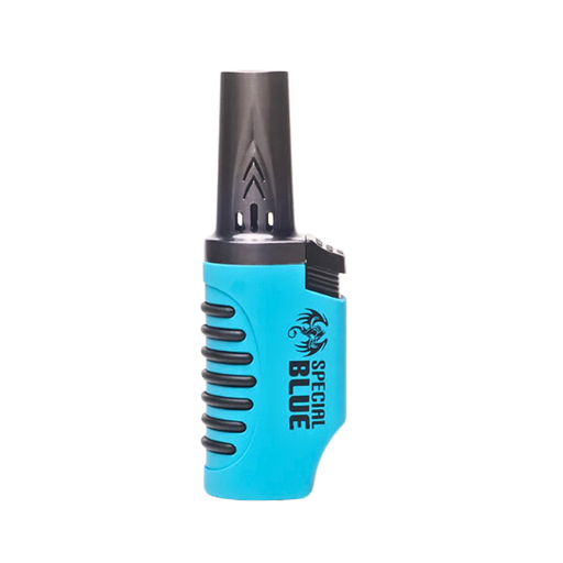[TD116M] Special Blue Mod Rubber Torch Lighters - 12ct