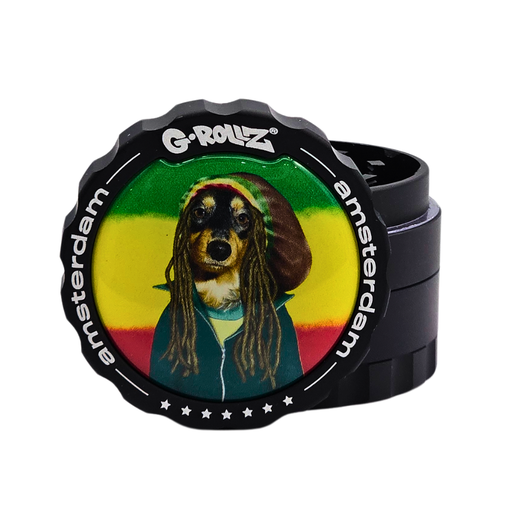 [PR4201Q-S] G-Rollz Pets Rock 'Reggae' 53mm 4pc Metal Grinder - 6ct