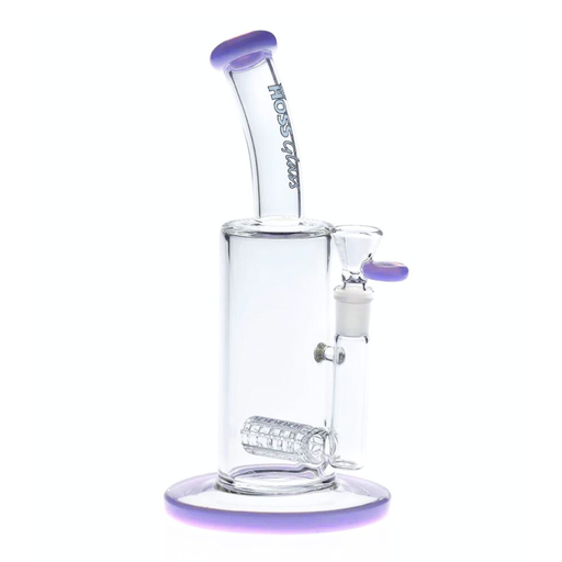 10" Hoss Glass Stemless Grid Bubbler