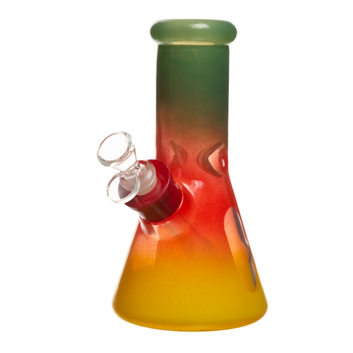 8" 7mm Rasta Glass Bong w/ Gift Box