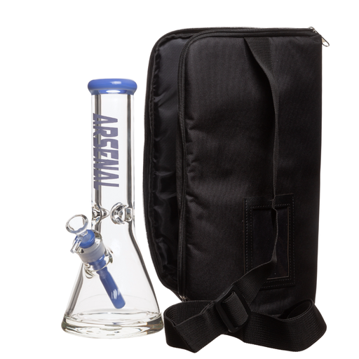 12" 9mm Arsenal Colored Rim Bong w/ Bag