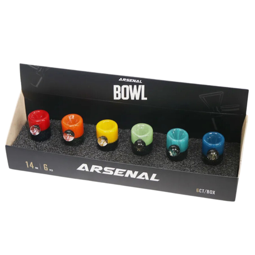 [SI-AR-GB2271-AS] Arsenal 14mm Cylindrical Sparkling Beads Bowl - 6ct