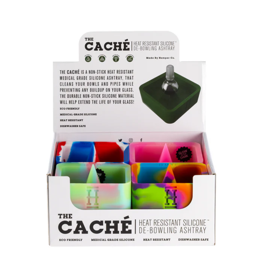 [DISPLAY-CACHE-MULTI] Hemper Cache De-Bowling Ashtray Multi Colors - 8ct