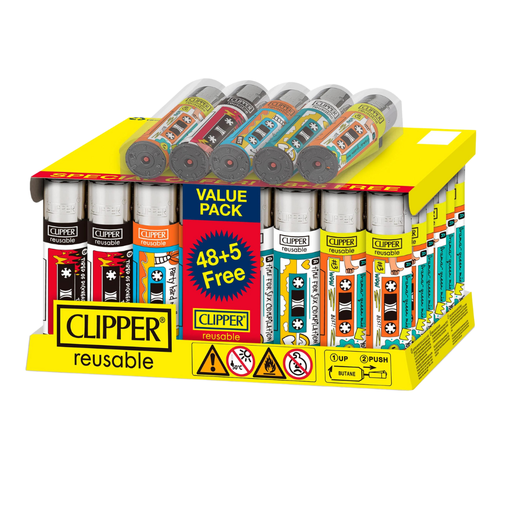[CLIPPER MUSIC LOVER] Clipper Music Lover Lighters - 48ct (+5 Free)