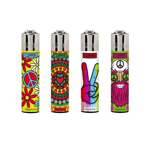 [CLIPPER HIPPIE DESIGN] Clipper Hippie Design Lighters - 48ct