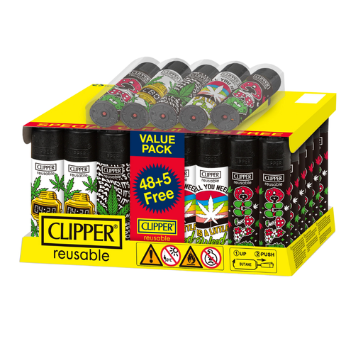 [CLIPPER WEED TIME] Clipper Weed Time Lighters - 48ct (+5 Free)