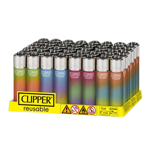 [CLIPPER PAINTED TRIPLE GRADIENT] Clipper Painted Triple Gradient Lighters - 48ct