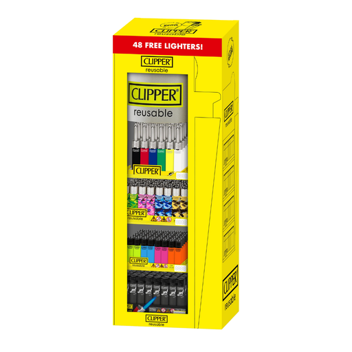 [CLIPPER 4 TIER MIXED] Clipper 4-Tier Mixed Lighters + Free Tray - 168ct