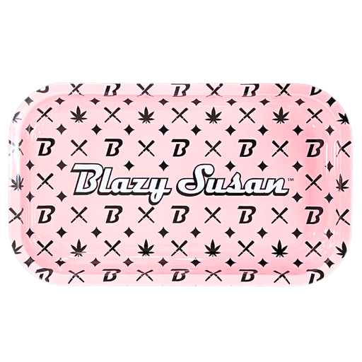 [BLAZY S&R MEDIUM] Blazy Susan Step & Repeat Metal Rolling Tray - Medium