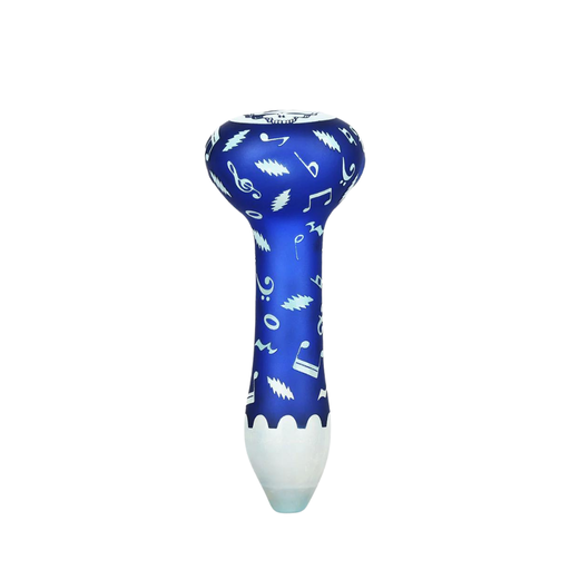 [HP204BL] 4.75" Pulsar X Grateful Dead Steal Your Face Etched Spoon Pipe