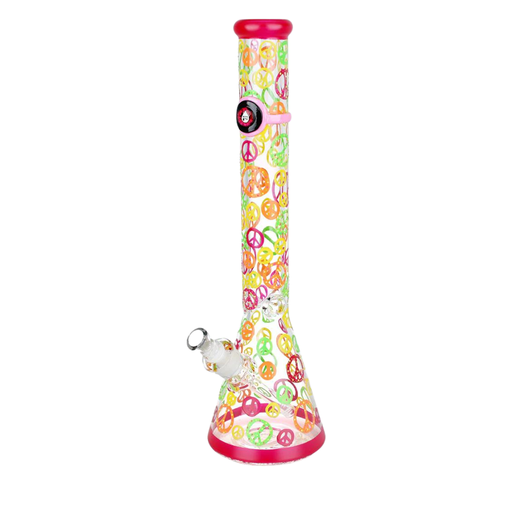 [WP654XL] 18" Pulsar Peacekeeper Glow In The Dark Beaker Bong