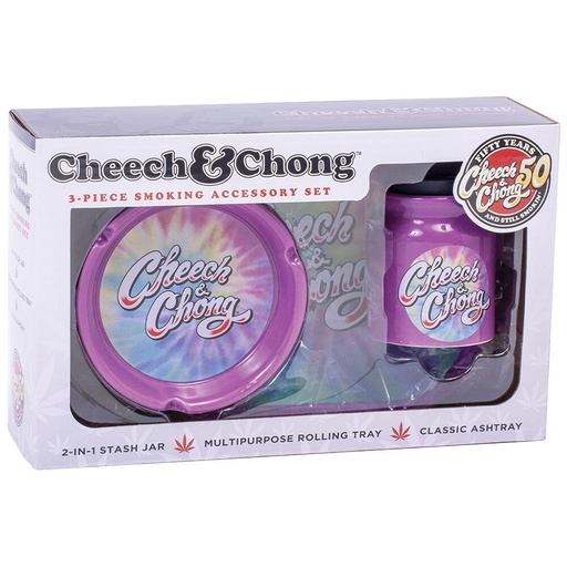 [SA3090] Cheech & Chong Purple Tie Dye Lover's 3-Piece Gift Set