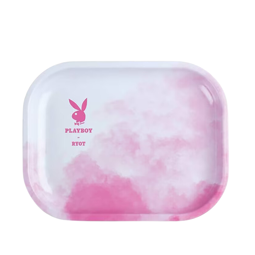 [SA4032PSSM] Pulsar Playboy x RYOT Pink Smoke Metal Rolling Tray - Small