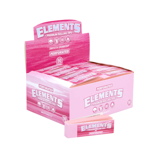 [ELEMENTS PINK TIPS] Elements Pink Perforated Tips - 50ct