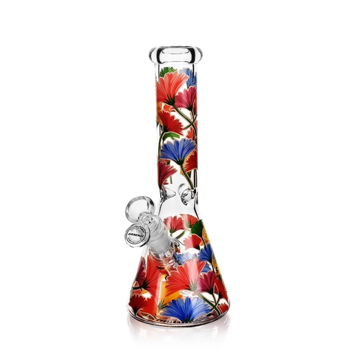 [ES-AR-ES23385-A] 10" 5mm Arsenal Garden Blooms Glass Bong