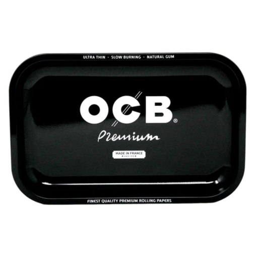 [OCBTRAYBLKM] OCB Black Premium Metal Rolling Tray - Medium