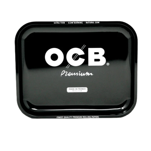 [OCBTRAYBLKL] OCB Black Premium Metal Rolling Tray - Large