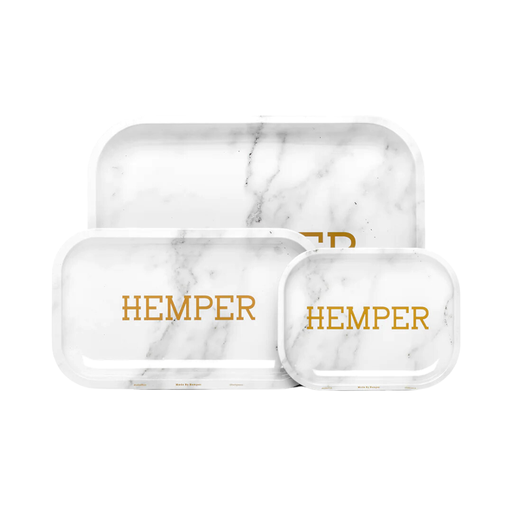 Hemper Luxe Marble White Rolling Tray