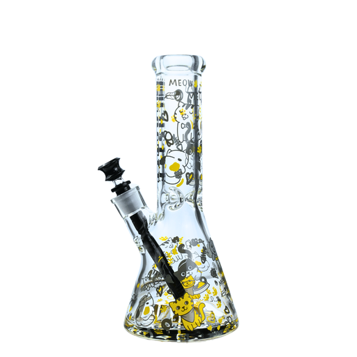 [CG-406] 12" 9mm Kitty Castle Glass Bong