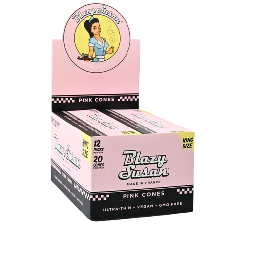 [PC-20KS-PINK] Blazy Susan Pink KS Pre-Rolled Cones - 12ct