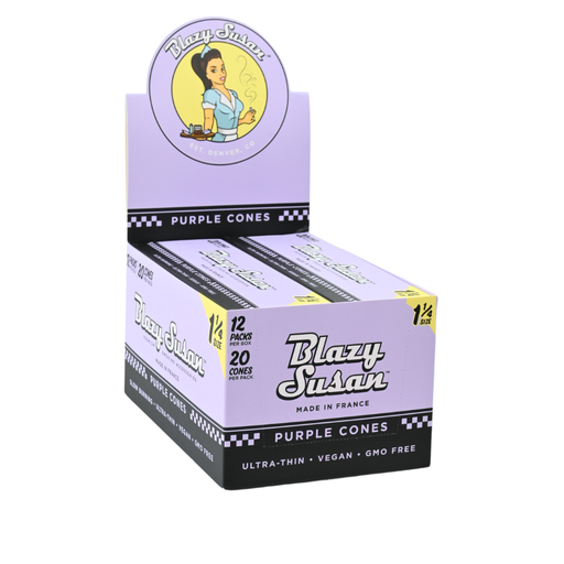 [PC-20ST-PURP] Blazy Susan Purple 1 1/4 Pre-Rolled Cones - 12ct