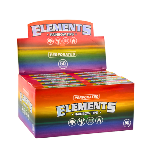 [ELEMENTS RAINBOW TIPS] Elements Rainbow Perforated Tips - 50ct