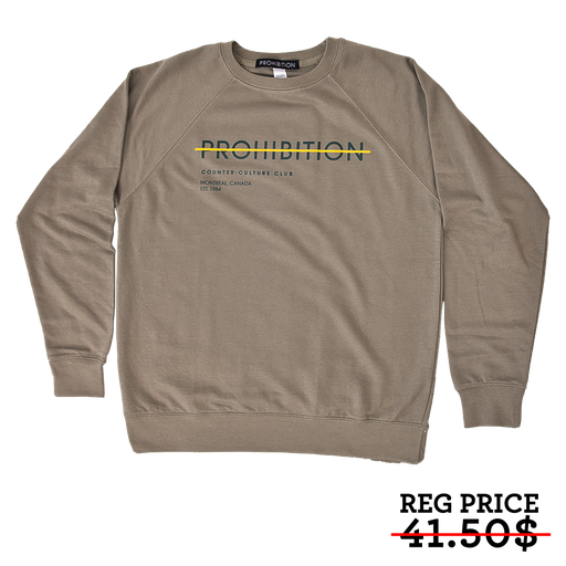 Prohibition - Crossed Out Crewneck - Olive