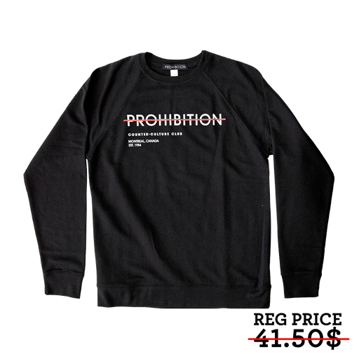 Prohibition - Crossed Out Crewneck - Black