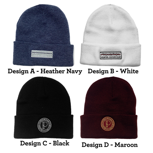 Prohibition Embroidered Beanies