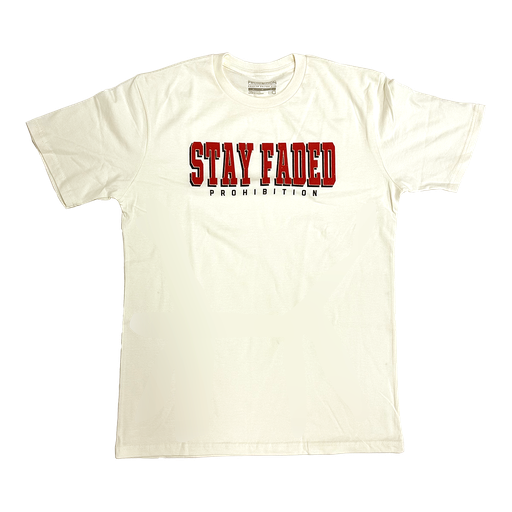 Prohibition - Stay Faded T-shirt - Natural Red & Black