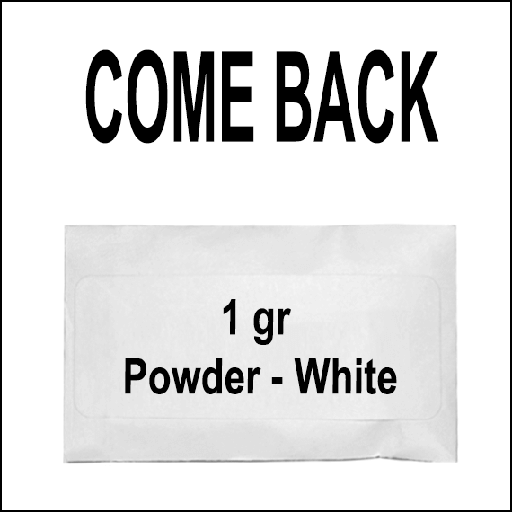 [01-1041] COMEBACK - INCENSE - WHITE POWDER - 1GR