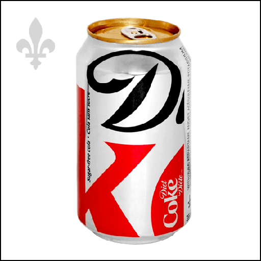 [07-0002] DIET COKE POP - BILINGUAL - 355ML - STASH CAN