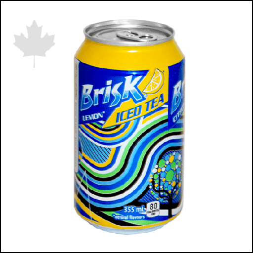 [07-0216] BRISK LEMON ICED TEA - ENGLISH - 355ML -STASH CAN