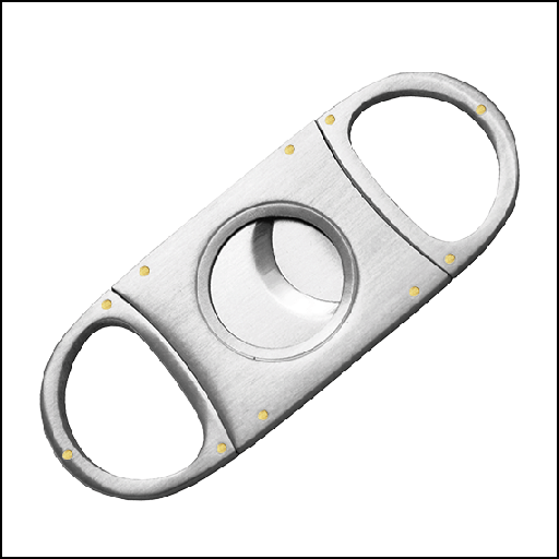 [14-9015] CIGAR CUTTER - GUILLOTINE 2 BLADES - METAL (ROUND)