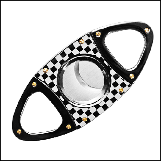 [14-9017] CIGAR CUTTER - CHECKERS (FOOTBALL BALLOON SHAPE)