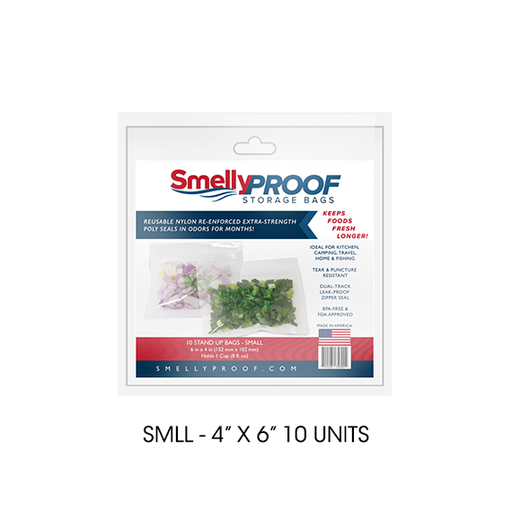 [15-3156] SMELLY PROOF - 4" X 6" SMLL (10PK) - CLEAR