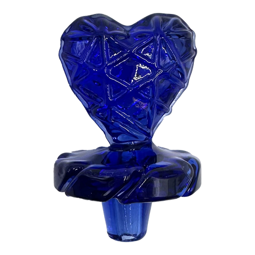 [19-1114] CARB CAP - GLASS HEART SHAPED (CCG-020)