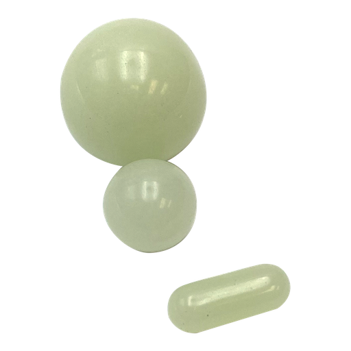 [19-2155] GLASS TERP BEADS - SET OF 3 - GLOW IN THE DARK (GF27)