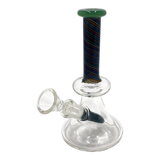 [19-3584] GLASS BONG - 5" CANDY CANE DESIGN