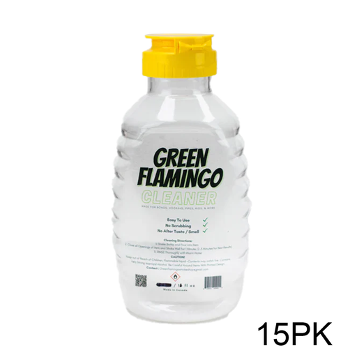 [21-0086-C] GREEN FLAMINGO - LIQUID CLEANER - 11 OZ. (15PK)