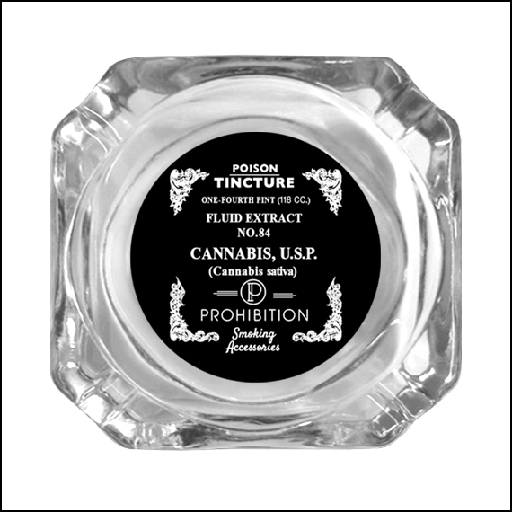 [AT-27] GLASS ASHTRAY - PROHIBITION TINCTURE