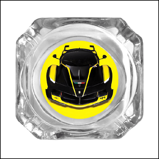 [AT-49] GLASS ASHTRAY - FERRARI 2