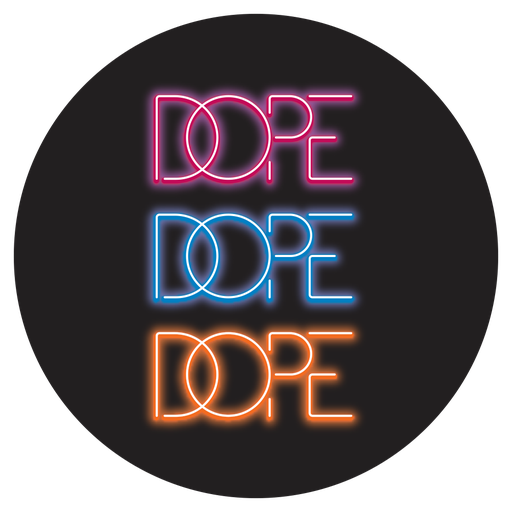 [AT-88] NEON DOPE DOPE DOPE - GLASS ASHTRAY