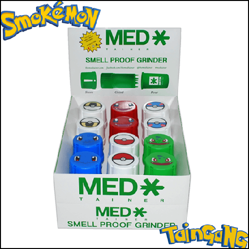 [GR-604] MED-TAINER - GRINDER & STASH - SMOKÃ‰MON (12)