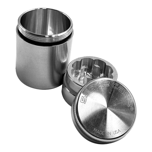 [GR807] SPACE CASE - METAL GRINDER - 1.25" WITH STASH COMPARTMENT 2.25" TALL