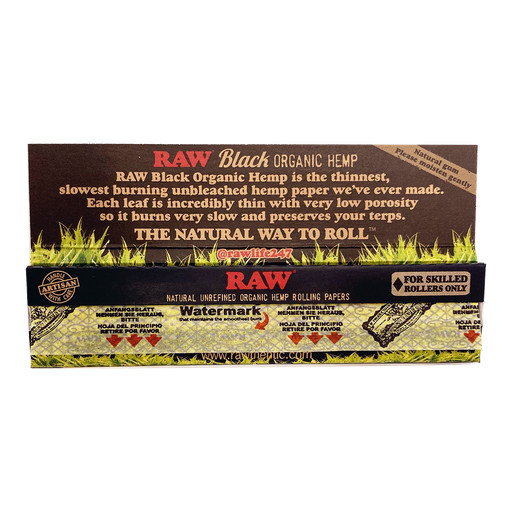 [RP-0746] RAW - BLACK ORGANIC KSLIM 50PK