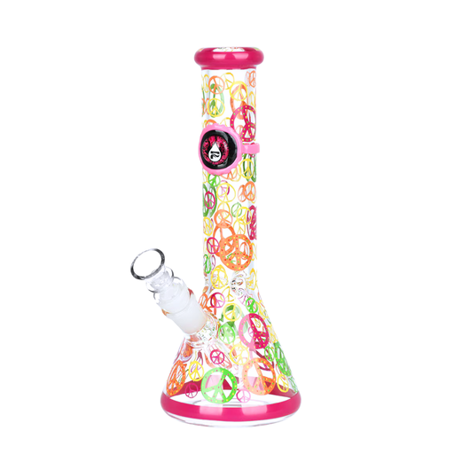 [WP654] 10" Pulsar Peacekeeper Glow In The Dark Beaker Bong