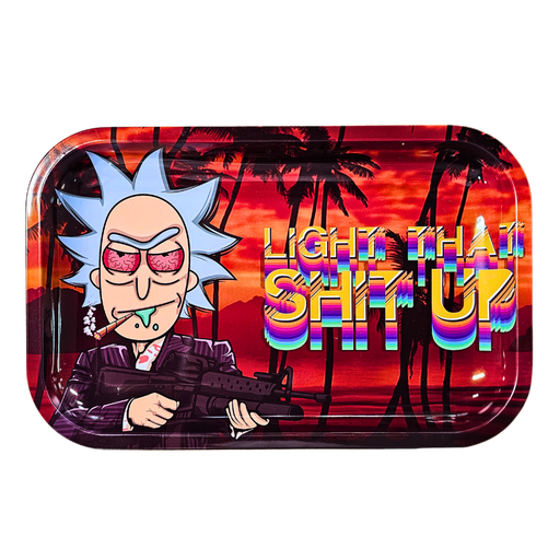 [SATRAY-M217] Light That Shit Up Metal Rolling Tray - Medium