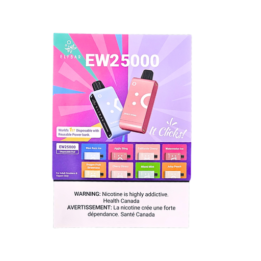 [EW25K FLAVOUR MENU] (Marketing Material) Elf Bar EW25K Disposable Pods Flavour Menu